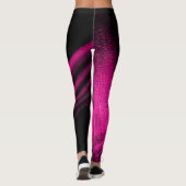 Rosa Shimmer bedruckte Damen Leggings (Rückseite)