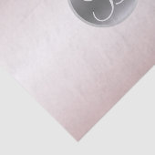 Rosa Shine Elegant Monogram Letter Initial Seidenpapier (Ausschnitt)