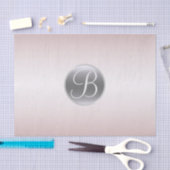 Rosa Shine Elegant Monogram Letter Initial Seidenpapier (Handwerk)