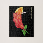 Rosa Shrimp Pflanze Blume Illustration Puzzle (Vertikal)