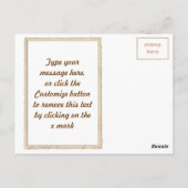 Rosa Shrub Rose Bokeh Vintager Papierrahmen Postkarte (Rückseite)