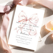 Rosa Sie bindet das Brautparty des Knochenknollens Einladung