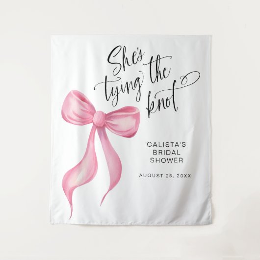 Rosa Sie bindet den Hintergrund des Knochen-Brautp Wandteppich (Vorderseite)