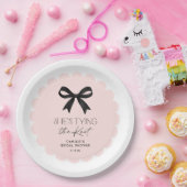 Rosa Sie bindet den Knoten-Polterabend Pappteller (Party)