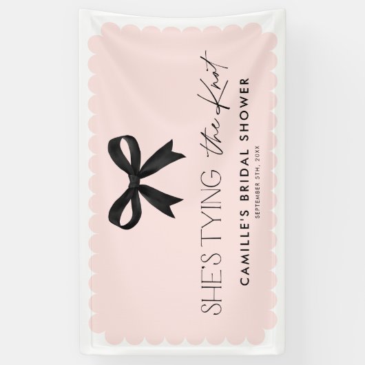 Rosa Sie bindet den Knotenknochen-Hintergrund Banner (Vertikal)