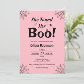 Rosa Sie fand ihr Brautparty zu Halloween Einladung (Stehend Vorderseite)