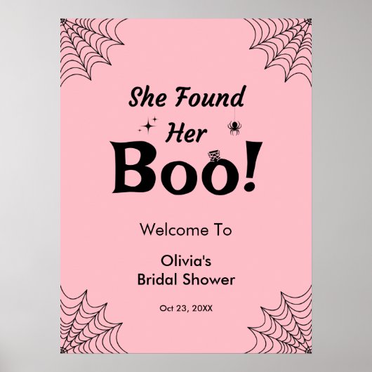 Rosa Sie fand ihr Brautparty zu Halloween Poster (Vorne)