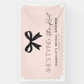 Rosa Sie knüpft das Knotenbogen-Backdrop Banner (Vertikal)