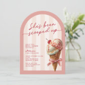 Rosa Sie wurde ins Brautparty geschossen Einladung (Stehend Vorderseite)