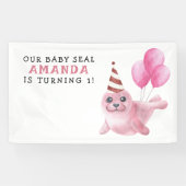 Rosa Siegel 1. Geburtstag unter dem Meer Banner (Horizontal)