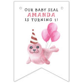 Rosa Siegel 1. Geburtstag unter dem Meer Wimpelkette (Zweite Fahne)