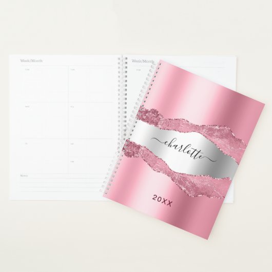 Rosa silber-agate Marmorname 2025 Planer (Anzeige)