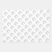 Rosa Silber Buchstabe C Geschenkpapier Set (Vorderseite 3)