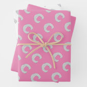 Rosa Silber Buchstabe C Geschenkpapier Set (Beispiel)