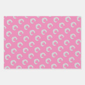 Rosa Silber Buchstabe C Geschenkpapier Set (Vorderseite)