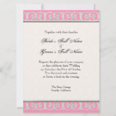 Rosa Silber, Diamanten & Spitzen, Mit Monogramm Ho Einladung (Rückseite)