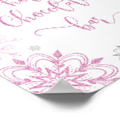 Rosa Silber Erfrischung an der heißen Schokolade B Poster (Ecke)