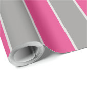 Rosa & Silber Geschenkpapier (Rolleneckpunkt)