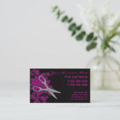 Rosa silber Glitzer wirbelnde Visitenkarten Visitenkarte (Stehend Vorderseite)