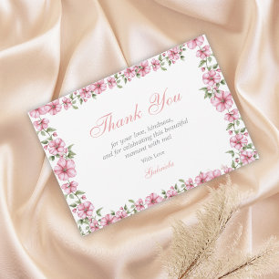 Rosa Silber Mis Quince Glitter Quinceañera Dankeskarte