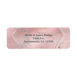 Rosa & Silber Satin Glanz Glam Chic Party