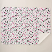 Rosa Silber Schwarze Sterne Sherpadecke (Vorderseite (Horizontal))