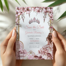 Rosa Silber-Tiara-Blumen-Quinceañera