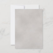 Rosa, Silber und Grau RSVP Karte (Rückseite)