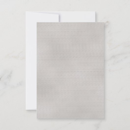 Rosa, Silber und Grau RSVP Karte (Rückseite)