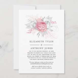 Rosa, Silber und Weiß mit reduzierter Blumenliste Ankündigung