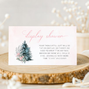 Rosa Silber-Weihnachts-Baby-Shower-Display-Dusche Begleitkarte