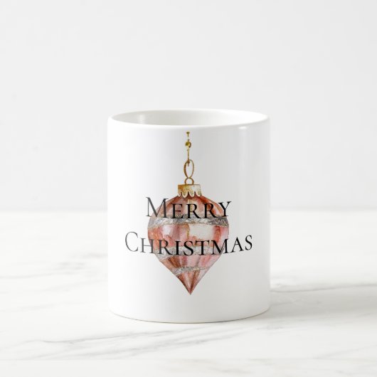 Rosa Silber Weihnachtsschmuck Kaffeetasse (Mittel)