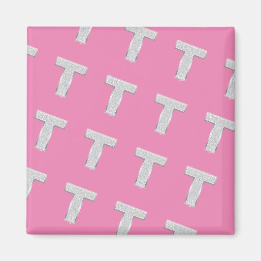 Rosa Silberbrief T Magnet (Vorne)