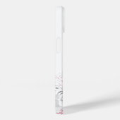 Rosa, silberfarbenes Blattsilber Case-Mate iPhone Hülle (Rückseite / Rechts)