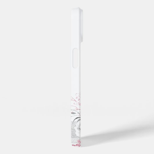 Rosa, silberfarbenes Blattsilber Case-Mate iPhone Hülle (Rückseite / Rechts)