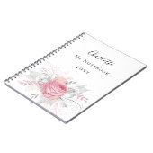 Rosa, silberfarbenes Blattsilber Notizblock (Linke Seite)