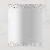 Rosa Silberfloralen Hochzeitsmenü (Rückseite)