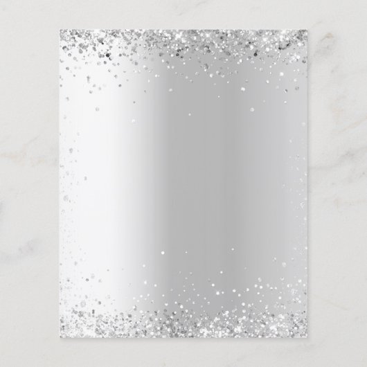 Rosa Silberfloralen Hochzeitsmenü (Rückseite)