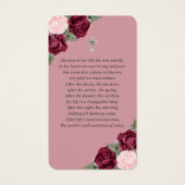 Rosa Silberflorenkarte (Rückseite)