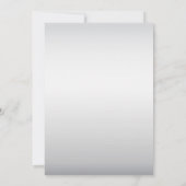 Rosa Silbermedaille Probe Abendessen Einladung (Rückseite)