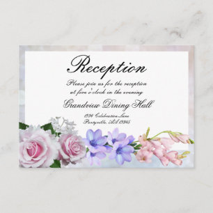 Rosa Silberne Bokeh-Hochzeitsfeier Begleitkarte