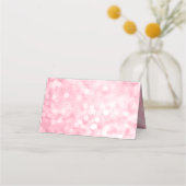 Rosa Silberne Imitate Glitzer Lights geklappt Platzkarte (Rückseite)