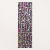 Rosa silberne Pailletten | Glitzer-Muster Yogamatte (Vorderseite)