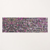 Rosa silberne Pailletten | Glitzer-Muster Yogamatte (Vorderseite (Horizontal))