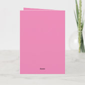 Rosa silberner Buchstabe D Karte (Rückseite)