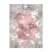 Rosa Silberner Winter Wonderland Schneeflockenvera