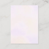 Rosa silbernes Einhorn-Gesicht holen eine Begleitkarte (Rückseite)