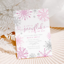 Rosa Silberschneeflocke Mädchendusche