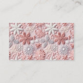 Rosa Silberschneeflocken Wie groß ist Mama's Bauch Begleitkarte (Rückseite)