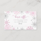 Rosa Silberschneeflocken-Windelraffinerie Begleitkarte (Vorderseite)